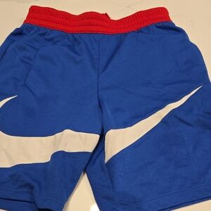 Nike Kids Blue and Red Athletic Shorts